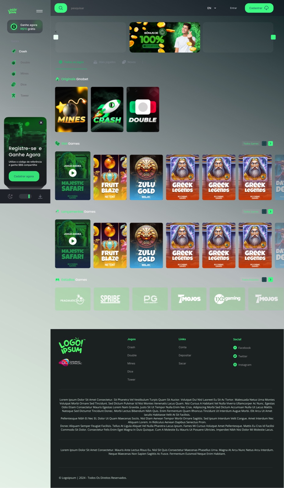 iGaming & crypto — freelance product design