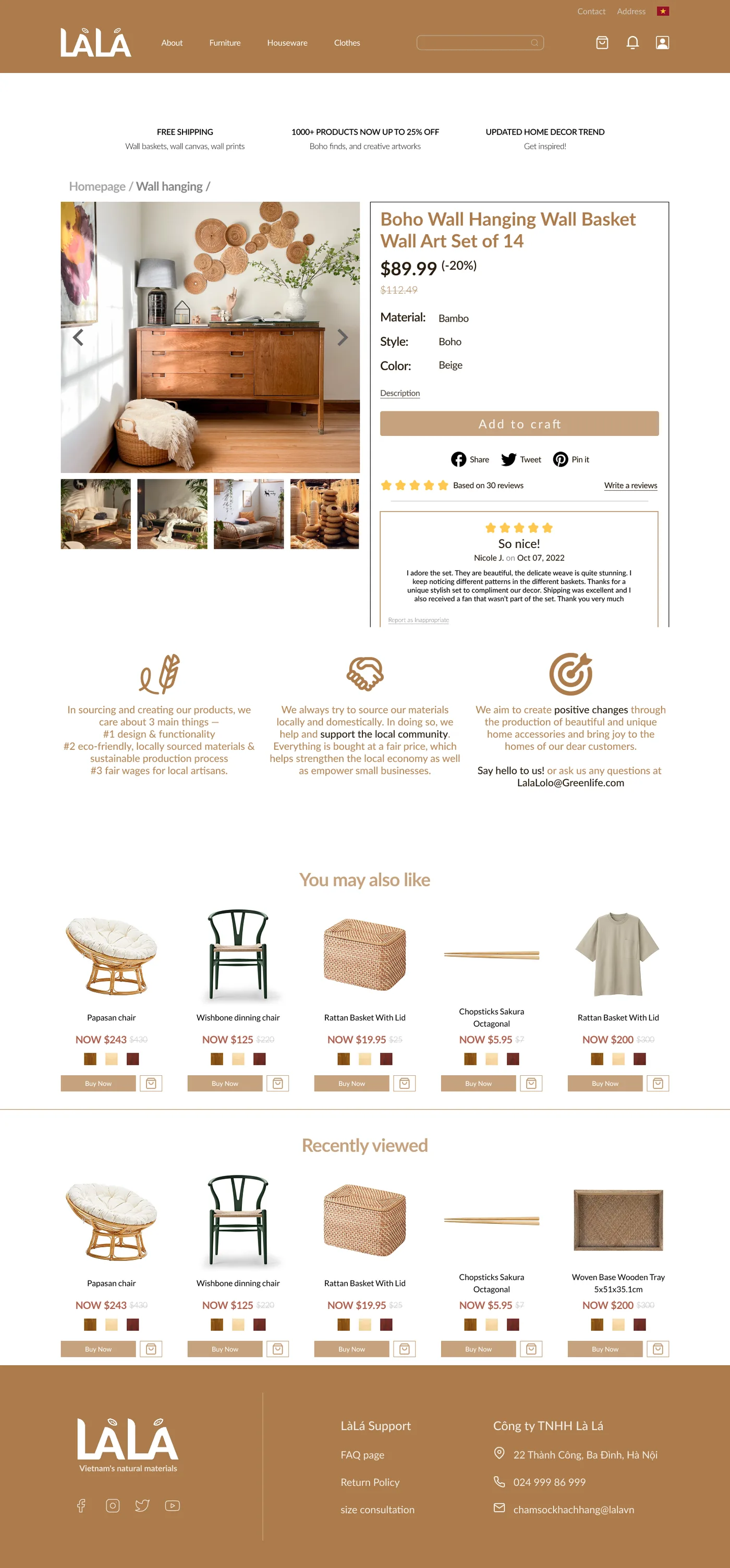 Là Lá — wooden-handicraft e-commerce — 4